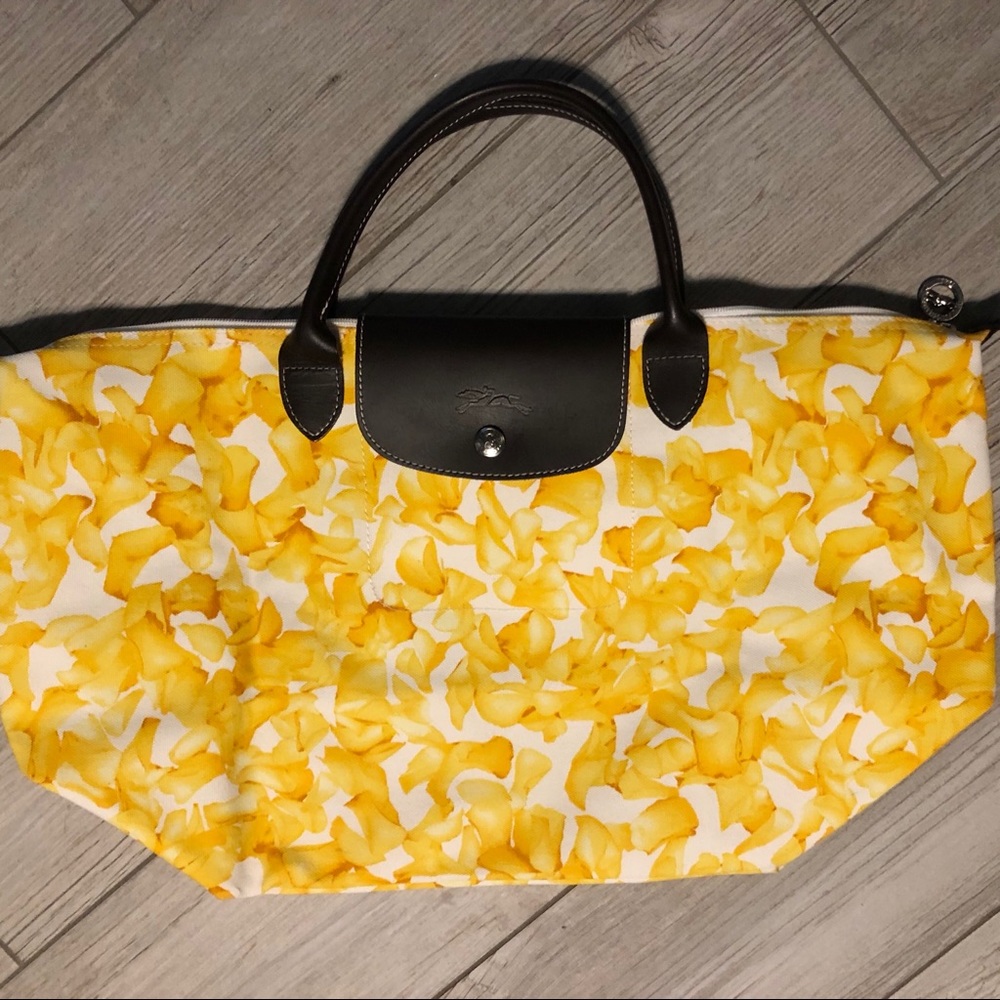Longchamp Darshan Yellow Rose Medium Top Handle